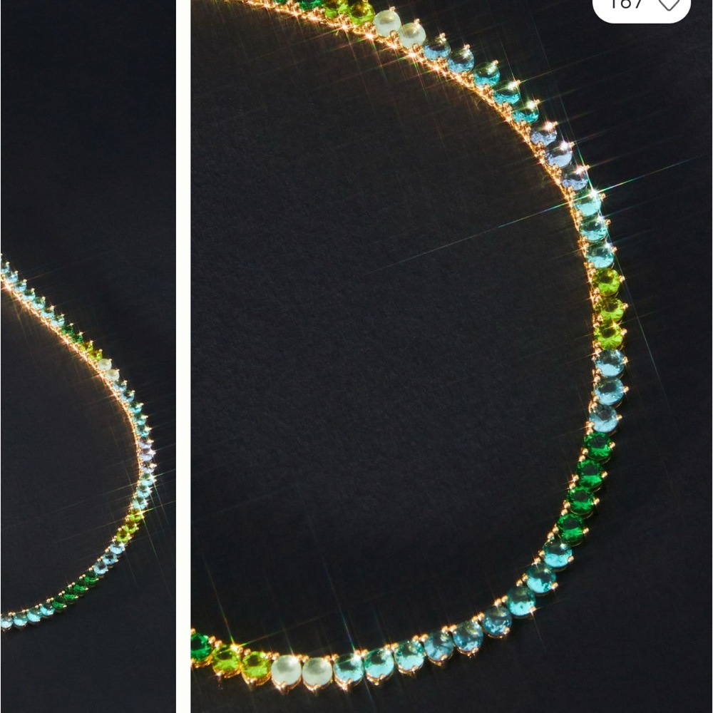 Green crystal necklace